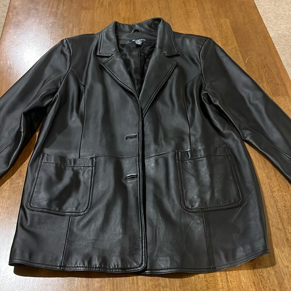 COPY - Extra large denim and company men’s leather jacket